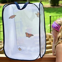 Коробка дисплея для разведения насекомых и бабочек клетка для среды обитания сетка Террариум всплывающая клетка Новинка среда обитания система питания часть