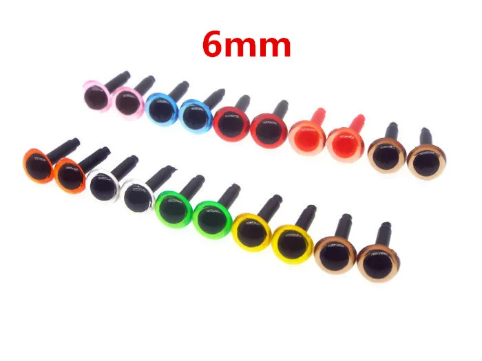 Doll Eyes 12mm/10.5mm/9mm/7.5mm/6mm/4.5mm Crystal Crochet Animal Plastic Craft Colorful Come With Washers