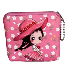 Новое поступление, модная классическая сумка для денег для девочек, на молнии, с мультяшным принтом, кошелек, держатель для монет, кошелек для карт, чехол-держатель для ключей