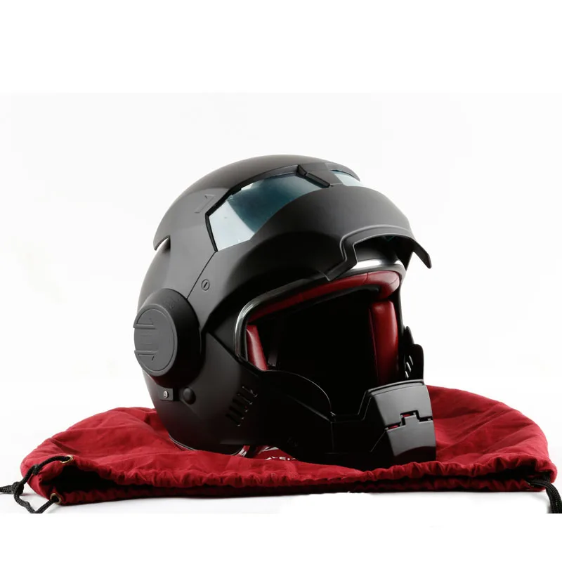 Черный шлем MASEI IRONMAN железный человек мотоциклетный шлем Ретро полушлем открытый шлем 610 ABS шлем для мотокросса