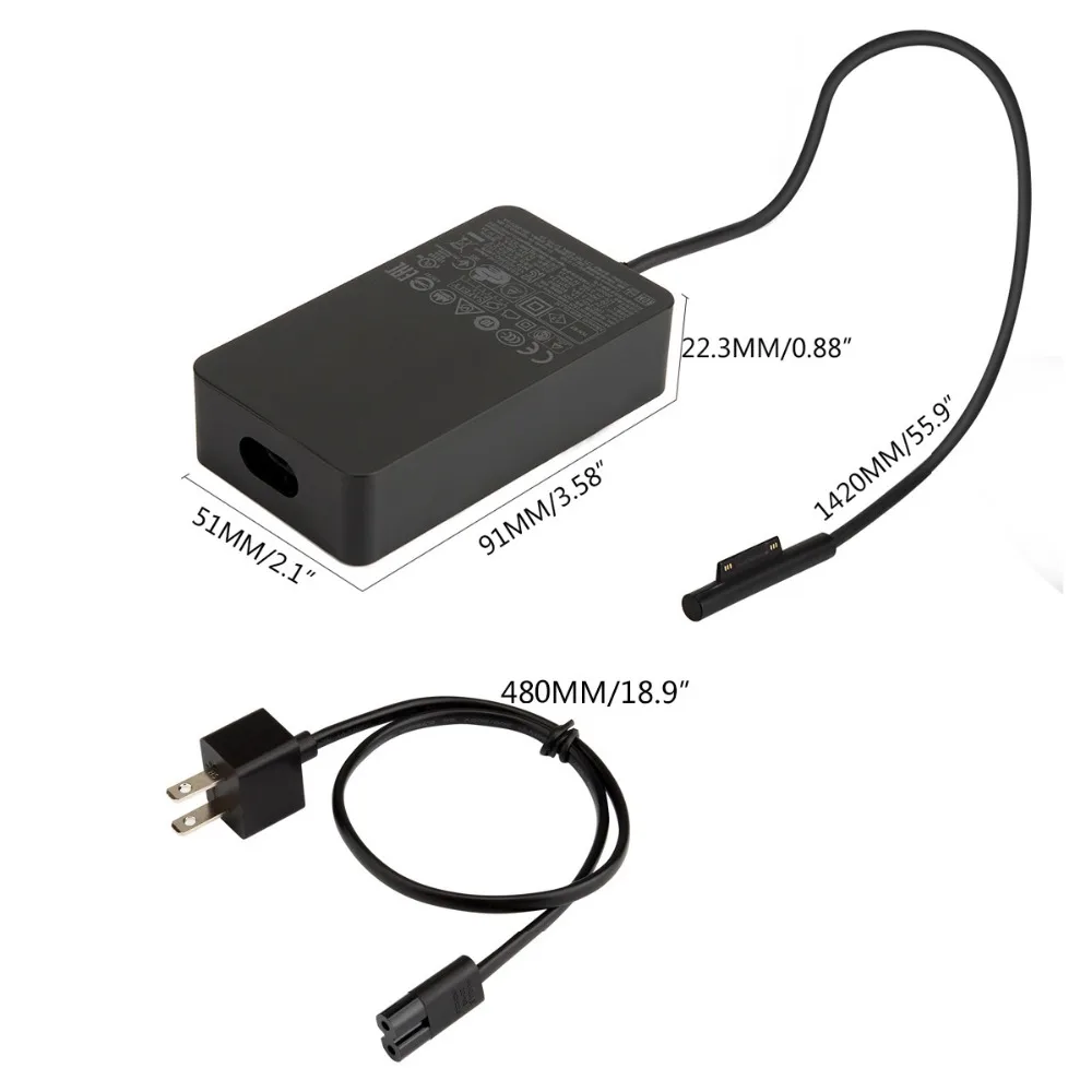 AC 100V 220V DC/DC 12V 2.58A 36 Вт Питание адаптер для Microsoft Surface Pro 3 4 5 2017 драйвер с выходом 5V 1A USB
