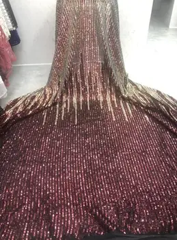 

Encrypted pure thread embroidered French mesh gauze Nigeria lace fabric 11208 African lace suitable for dress skirt women's mesh