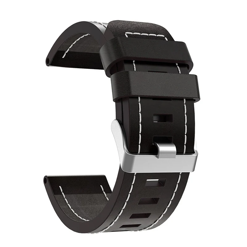 Fistar, сменный роскошный кожаный ремешок, ремешок для часов с инструментами для Garmin Fenix 5X5 5S, gps часы, высококачественный ремешок на запястье - Цвет: 26mmFenix5x Black