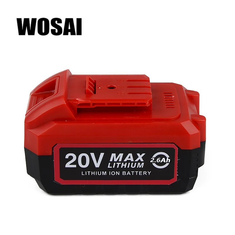 

WOSAI 2.6AH 20V Power Tools Lithium Battery Pack Replacement Battery Dedicated Applicable Machine Model WS-5006-2.6