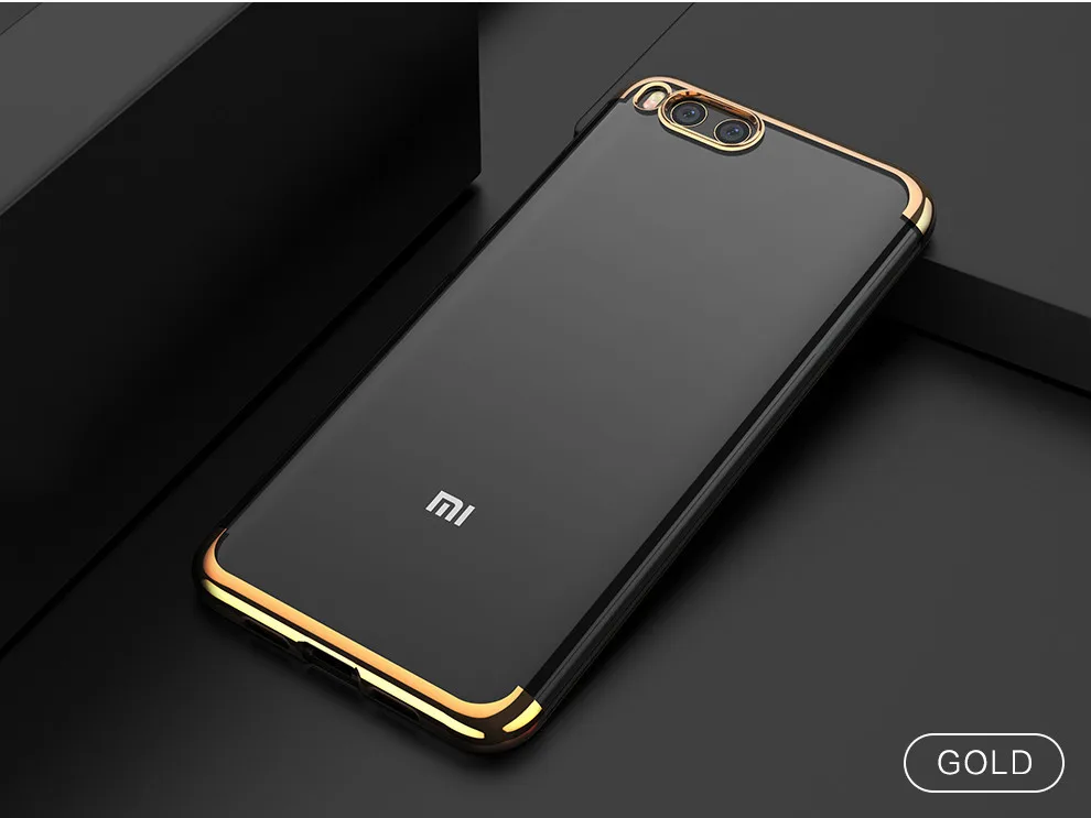 FLOVEME Luxury Plating TPU Silicon Phone Case For Xiaomi mi 6 Coque Gold Plated Ultra Slim Transparent Cover Case For Xiaomi mi6 (14)