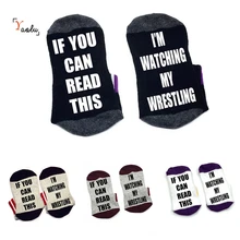 Если вы можете прочесть эти носки, я слежу за своей борцовкой удобные хлопковые носки мужские и женские носки до щиколотки с милыми поговорками
