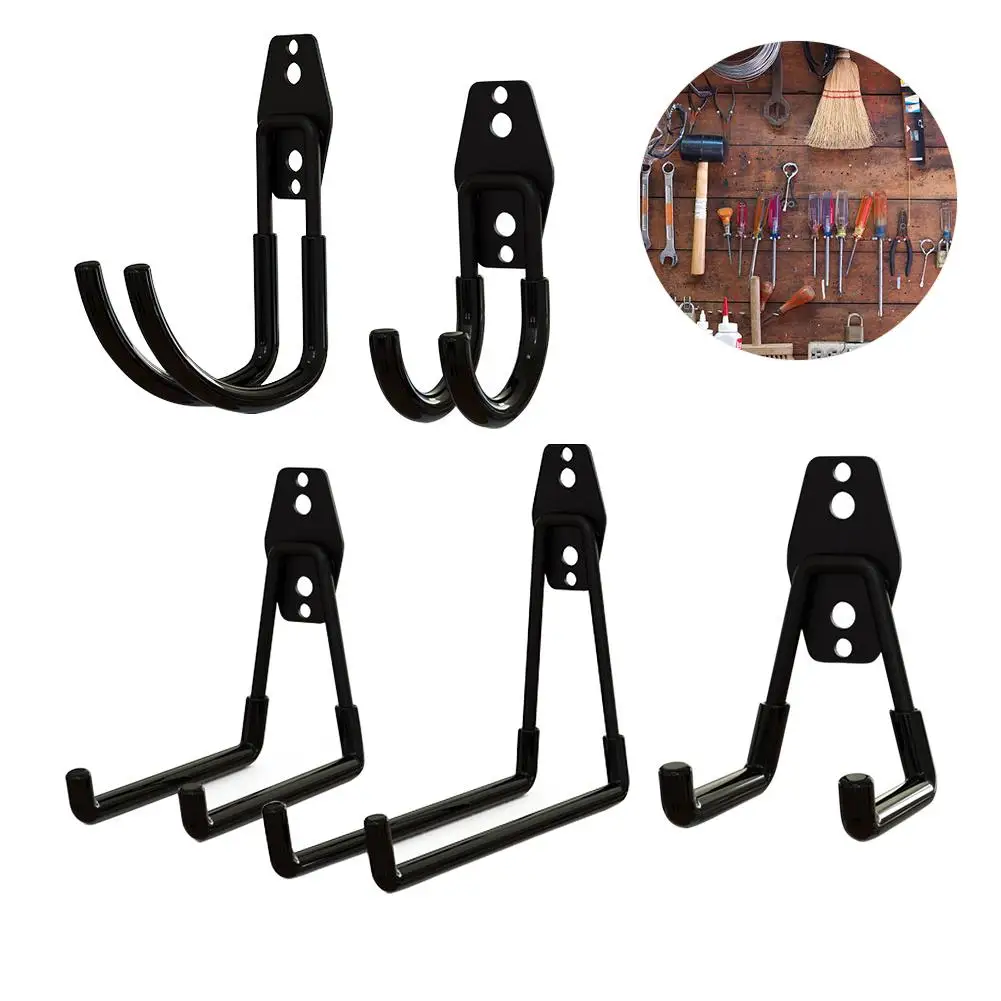 Black Iron Hook Set Stainless Steel Bathroom Toilet Door Unlined Hook ...