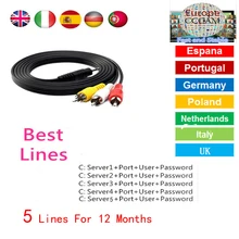 2019 Eroupe Ccams for Satellite TV Receiver 5 Clines WIFI FULL HD DVB-S2 Support Cccams in Spain Germany Poland