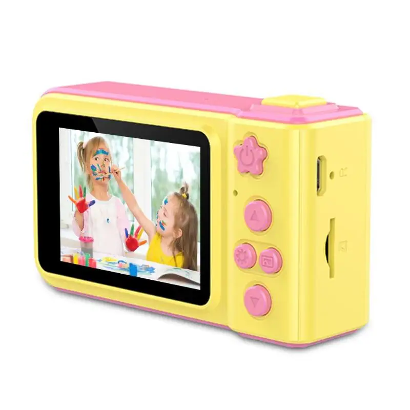 K7 2,0 дюйма для детей с забавными героями мультфильмов цифровая Камера HD 1080 P видео Регистраторы видеокамера подарок на день рождения - Цвет: Розовый