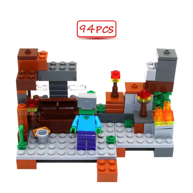 My World Minecrafted Figures Building Blocks 4 in 1 DIY Garden Bricks Compatible LegoING Minecrafted City Educational Toys For Kids (28)
