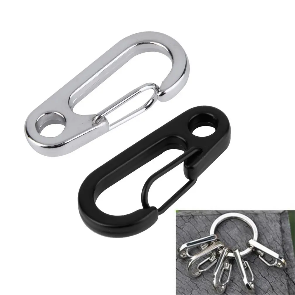 

5pcs Stainless Release Keychain Keyring Carabiner Clip D-Ring Spring Hook