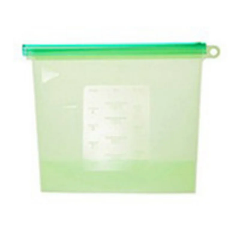 green 1/2/4/6 шт. многоразовый силикон Vacuum Seal Еда пакеты для сохранения свежести продуктов Фрукты Мясо контейнеры для хранения молока пакет для холодильника Кухня Органайзер - Цвет: green