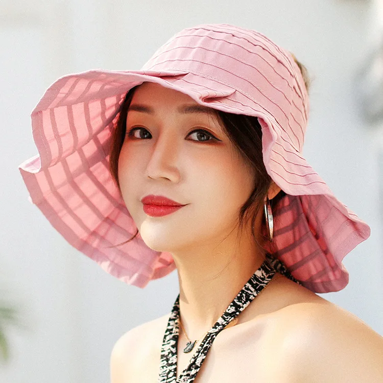 Wide Eaves Empty Cap Spring Summer Outdoor Sunscreen Hat Beach SUN Caps