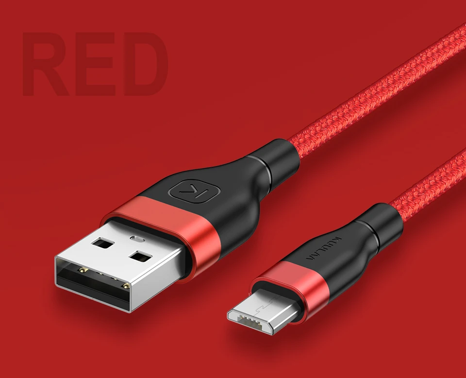 KUULAA mi cro USB кабель для Xiaomi mi Red mi Note 5 быстрое зарядное устройство mi croUSB шнур для зарядки и передачи данных для samsung S7 huawei Honor 8X