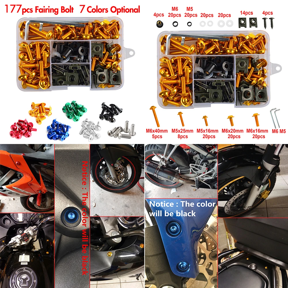 Мотоцикл обтекатель болтовые гайки корпус винты для Honda Suzuki Yamaha Kawasaki Для Ducati Triumph