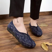 Женские парусиновые балетки ручной работы с вышивкой «Morning Glory» на плоской подошве в стиле ретро; Повседневная Удобная женская обувь из хлопчатобумажной ткани с цветами