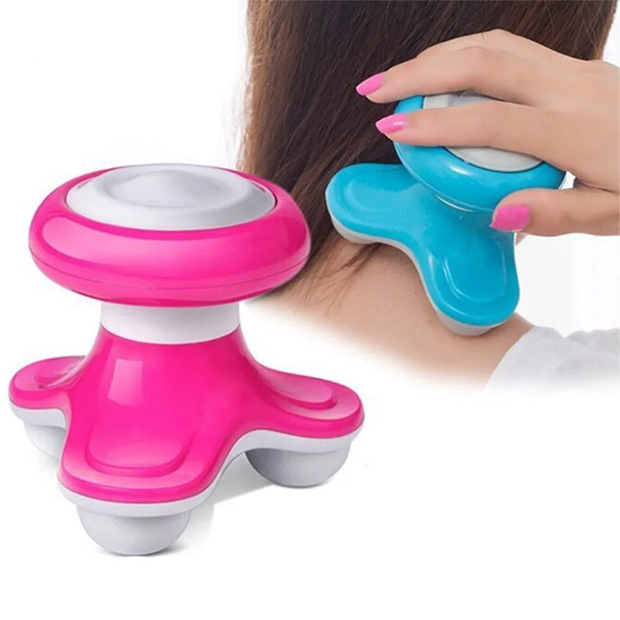 Mini Handheld body massage vibrating massager acupuncture point neck back pain relieve portable full body massage relaxation