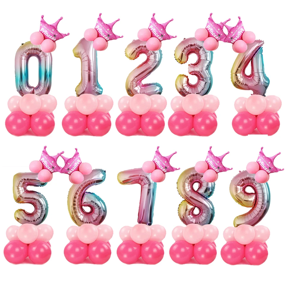 32inch Rainbow Number Balloons (41)