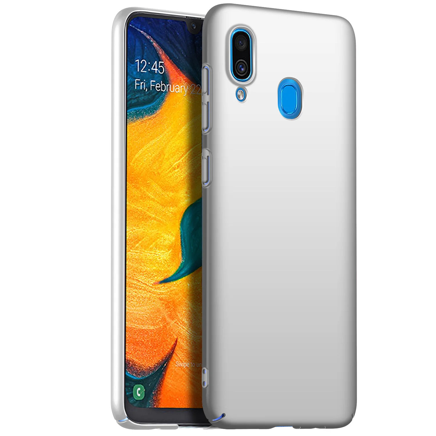 Для samsung Galaxy A10 A30 A50 A70 чехол высокого качества Жесткий ПК Тонкий матовый защитный чехол на заднюю панель чехол s для samsung a50 a30 a10 a40 - Цвет: silver