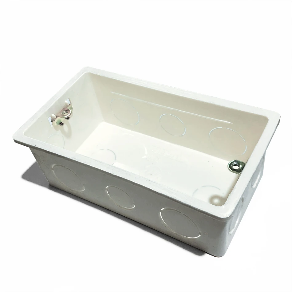 

Delviz Wall Switch BOX Wall Socket Cassette,146mm Plastic Materials, For Wall Light Switch EU Standard Internal Mount socket box