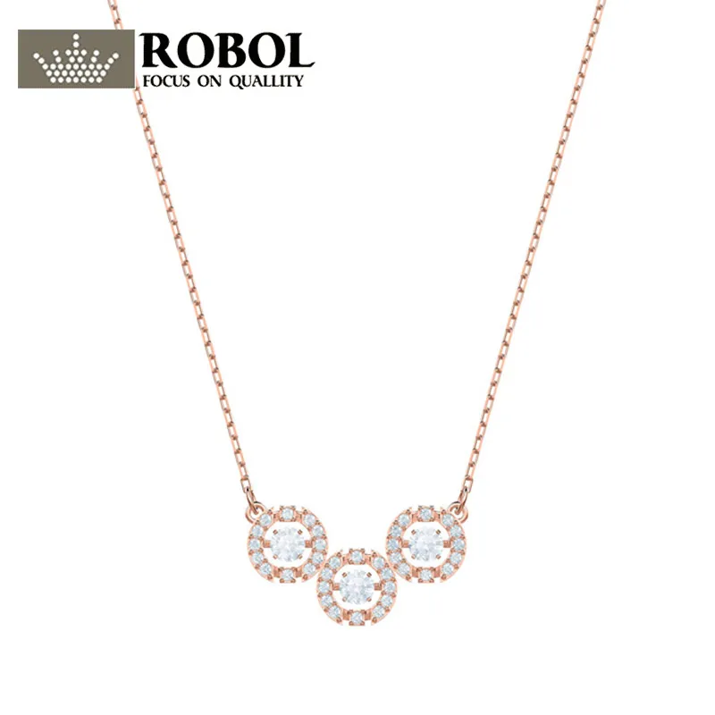 

High Quality Original SPARKLING DC Pulsating Crystal Color Exquisite Charming Female Necklace Jewelry Gold DIY Necklace Jewelry