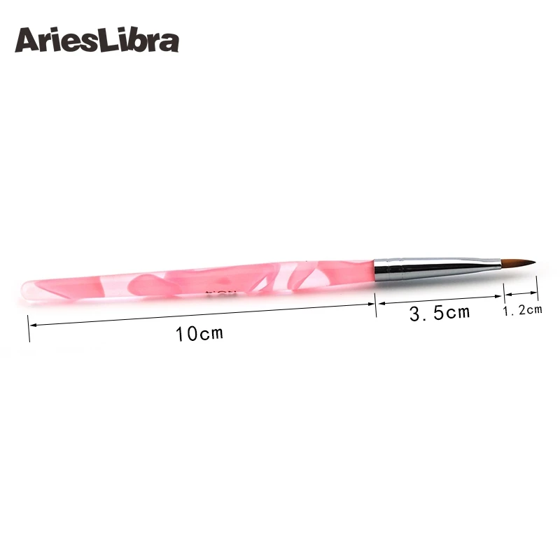AriesLibra, 1 шт., 4#, колинский Соболь, акриловая кисть для дизайна ногтей, УФ-гель, строитель, кисть для дизайна ногтей, для акриловых кистей для ногтей