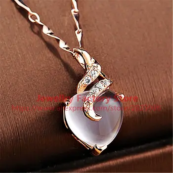 

200pcs/lot big pink crystal pendant lady necklace with crystal gold chain jewelry bijou necklace choker wholesale necklace