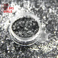 HP2104-236 черного цвета устойчив к растворителям Шестигранная форма Блестки для дизайна ногтей DIY украшения Хэллоуин