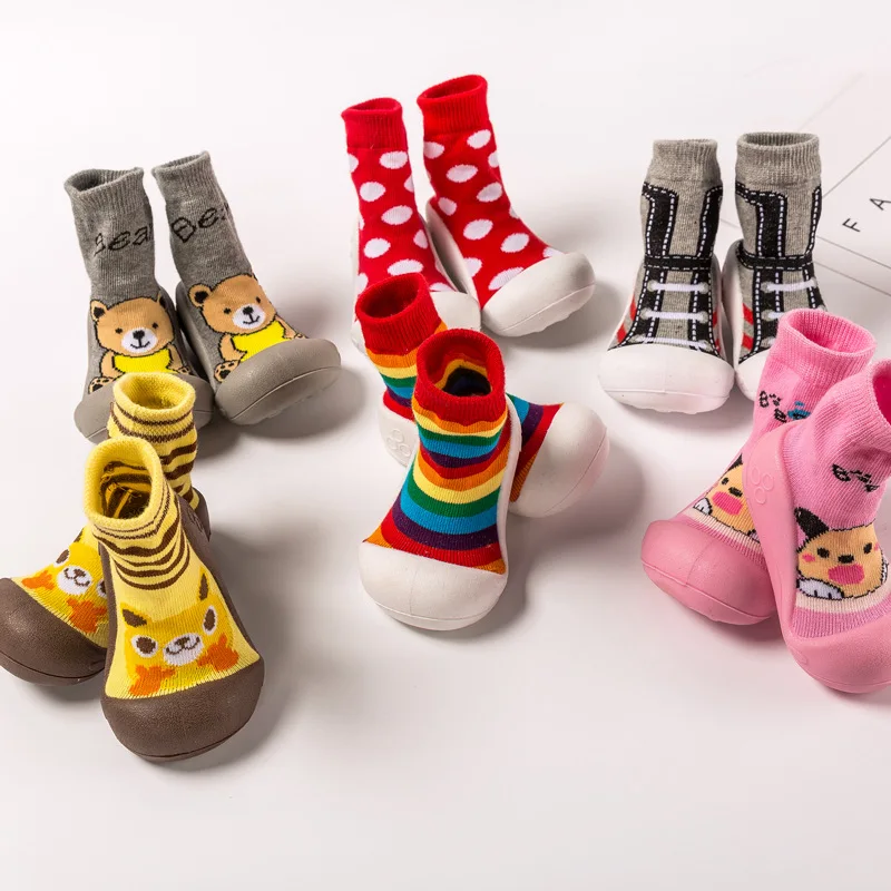Нескользящие Детские носки для раннего образования детские высокие носки унисекс обувь для маленьких девочек обувь для мальчиков детские тапочки детская обувь с резиновой подошвой
