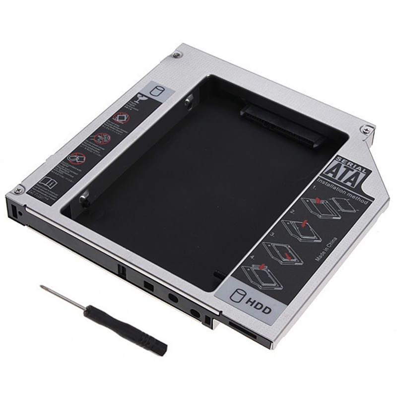 

High quality HDD Enclosure 12.7mm IDE To SATA 2nd Hdd Adapter Caddy Case For Acer ForAsus For Dell For Toshiba For Apple Laptop