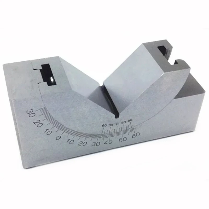 

Micro Adjustable Angle Block V Precision Gauge Grinding Machine Milling Angle Block Setup 0 to 60 Degree with Wrench