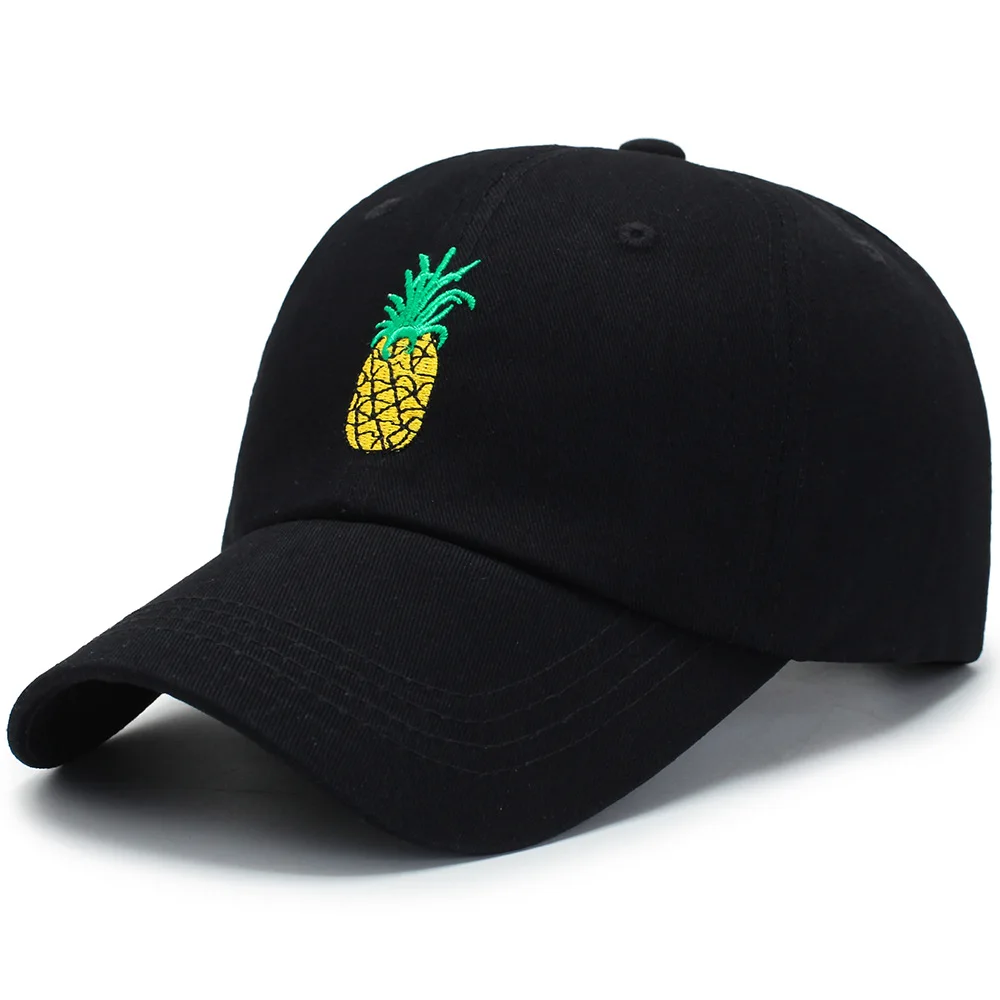 

Pineapple Embroidered Baseball Caps for Women Man's Cap Summer Outdoor Sun Hat Adjustable Visor Hipster Fashion Hat Sunhat Sport