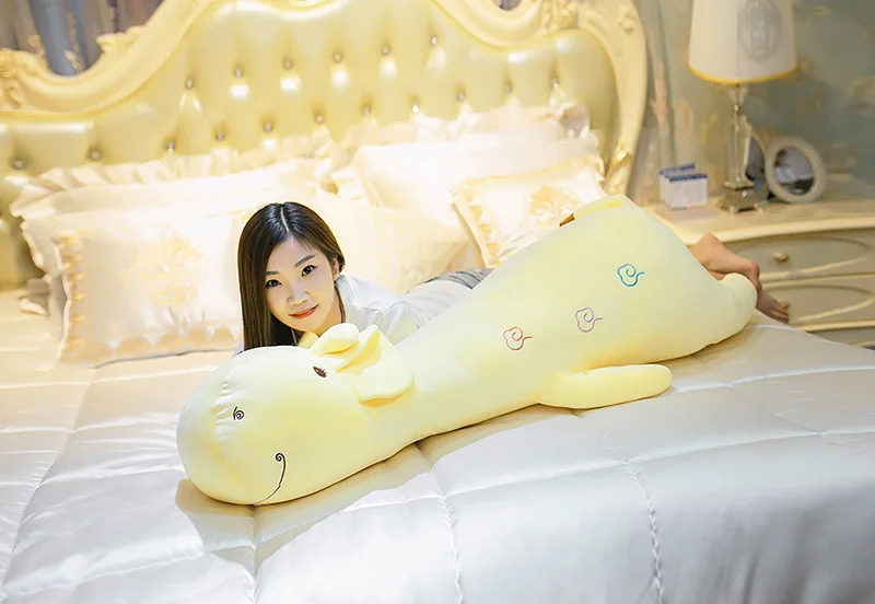 

stuffed fillings plush pillow creative cartoon giraffe large 110cm sofa cushion soft throw pillow toy home decoration a1429
