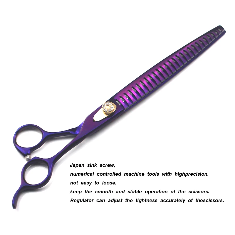 9.0 inch pet hairdressing scissors fish bone cut high-grade pet scissors JP440C material