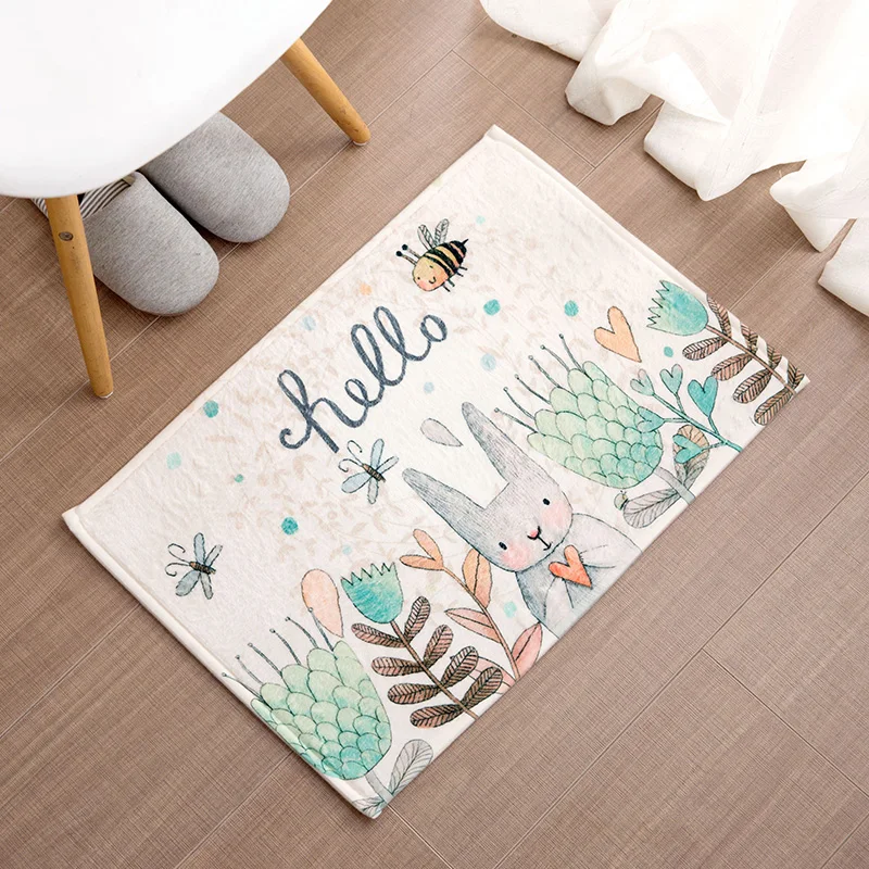 Cartoon Rabbit Carpet Lovely Bedroom Living Room Matin Carpet from