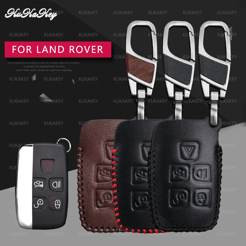 

Leather Car Key Case Cover Holder For Land Rover Range Rover Sport Evoque Freelander 2 For Jaguar XE XJ XJL XF C-X16 V12