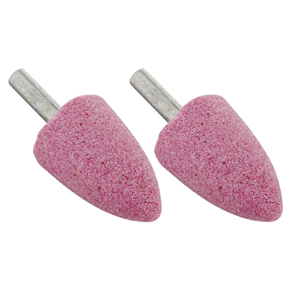 2 pcs 6 mm Diameter Shank Conical Mounted Grinding Stonesin Abrasive
