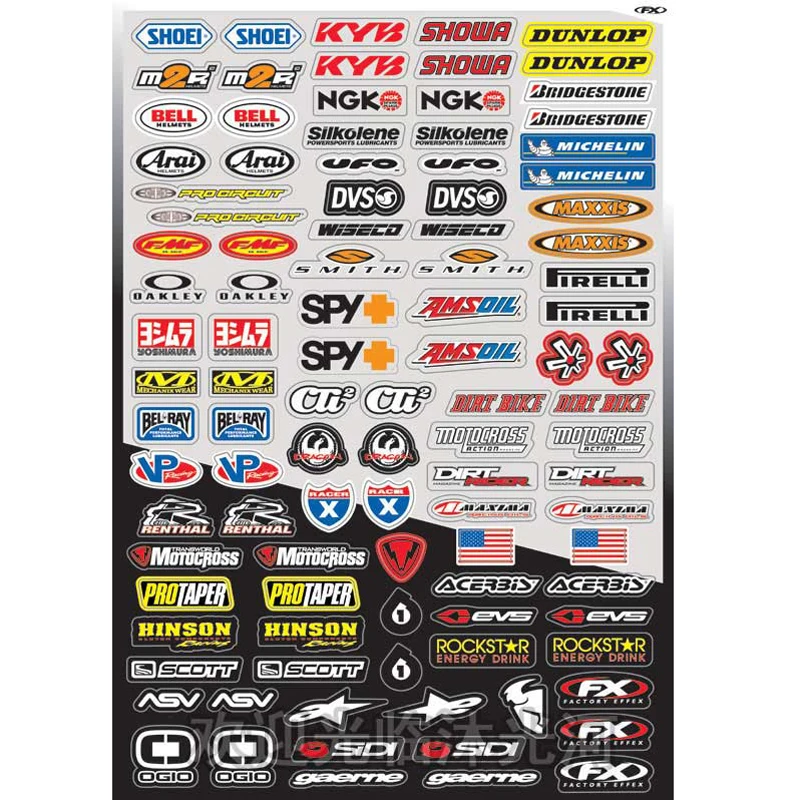 

Big Size 48cm x 33cm Motocross Racing Helmet Motorcycle Decal Funny Truck Graphic Bike Vinyl Sticker For Honda Yamaha