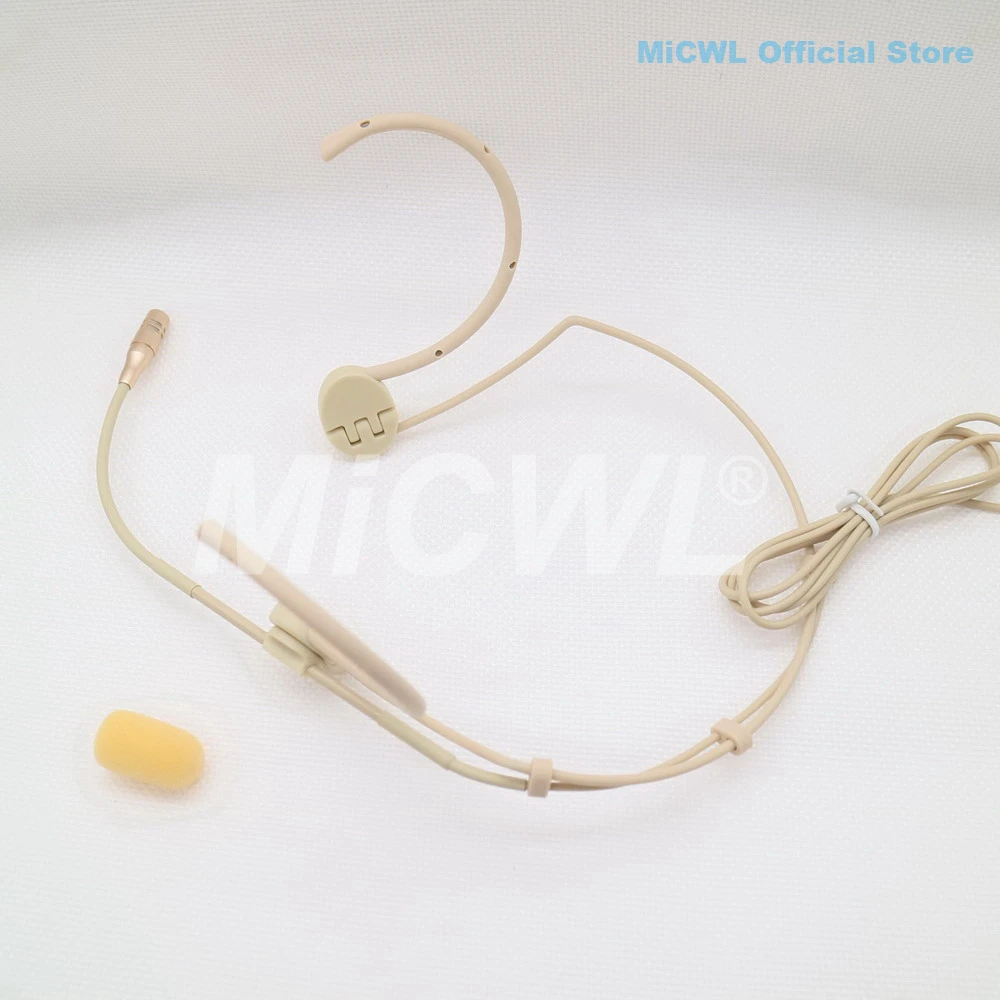 

Cardioid Headset Microphone Foldable For Wireless Mic System Stage Singing Recording Mike 1/8" Jack lock MiCWL