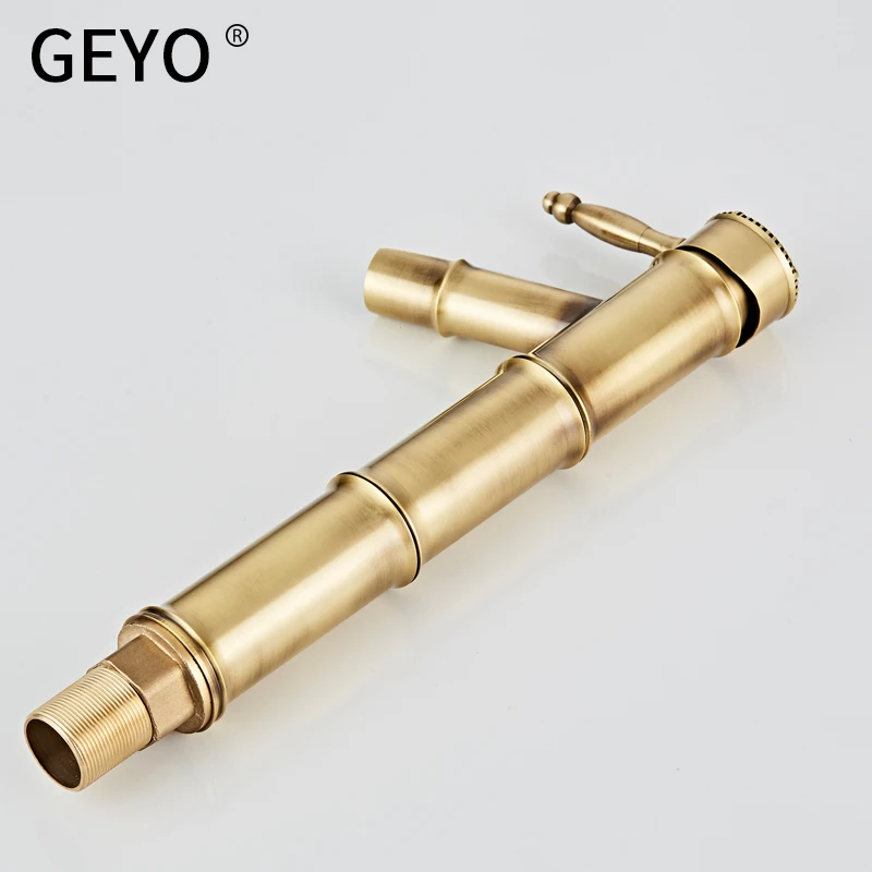 Kitchen Bathroom Faucet Brass Basin Faucets Luxury Tap Tall Bamboo