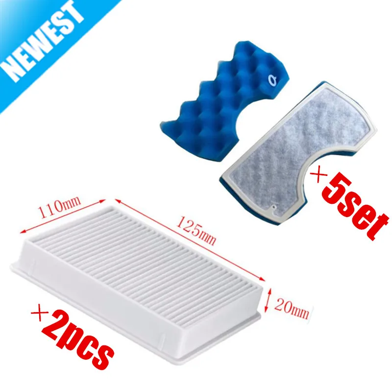 

2* Vacuum Cleaner dust filter HEPA H11 DJ63-00672D Filter + 5*set of filter cotton for Samsung SC4300 SC4470 White VC-B710W