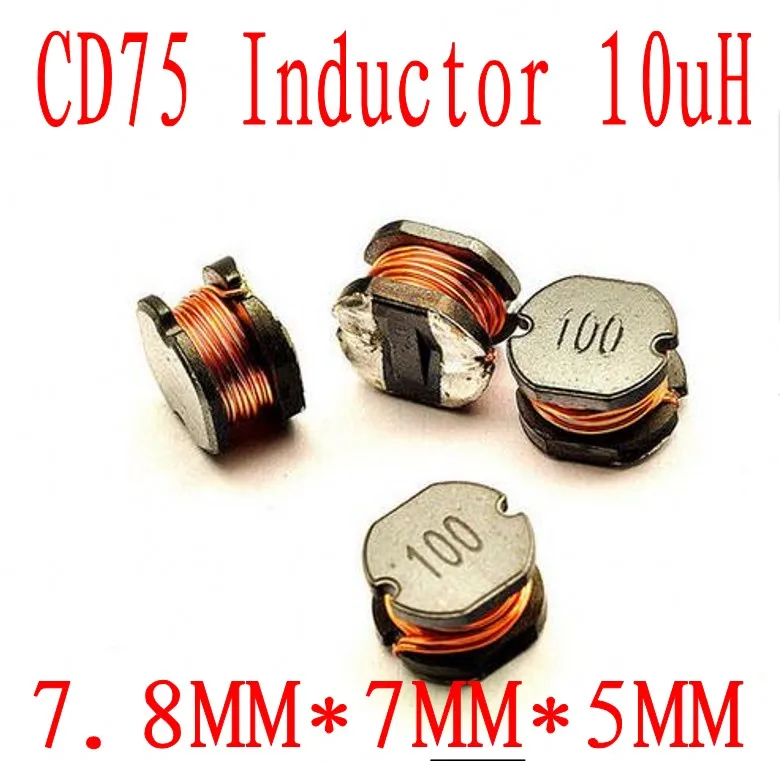 1000pcs/lot SMD Power Inductor CD75 10uH Chip power inductor 7.8*7*5MM