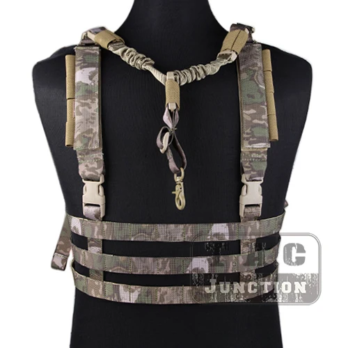 

Emerson Tactical MOLLE Chest Rig Lightweight High Speed Vest Arid Foliage Adjustable Modular Chest Rig with QD Bungee Sling