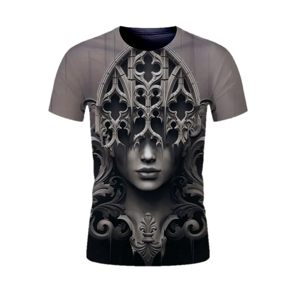 

New Black Tshirts Men Boys Horror T-Shirt Harajuku Wo Man's T Hipster Hip Hop Pullover Male Short Tee Shirt Ulzzang Clothes Tops