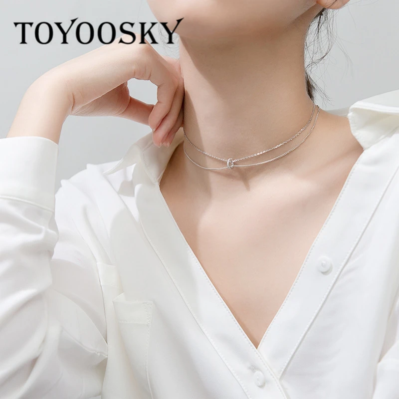 TOYOOSKY новейшее 925 пробы Серебряное ожерелье колье модное круглое колесо форма кулон для сексуальных женщин