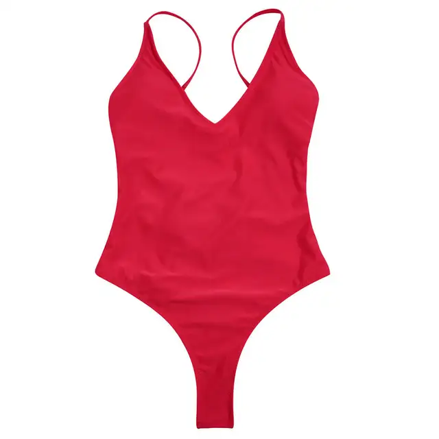 solid color monokini