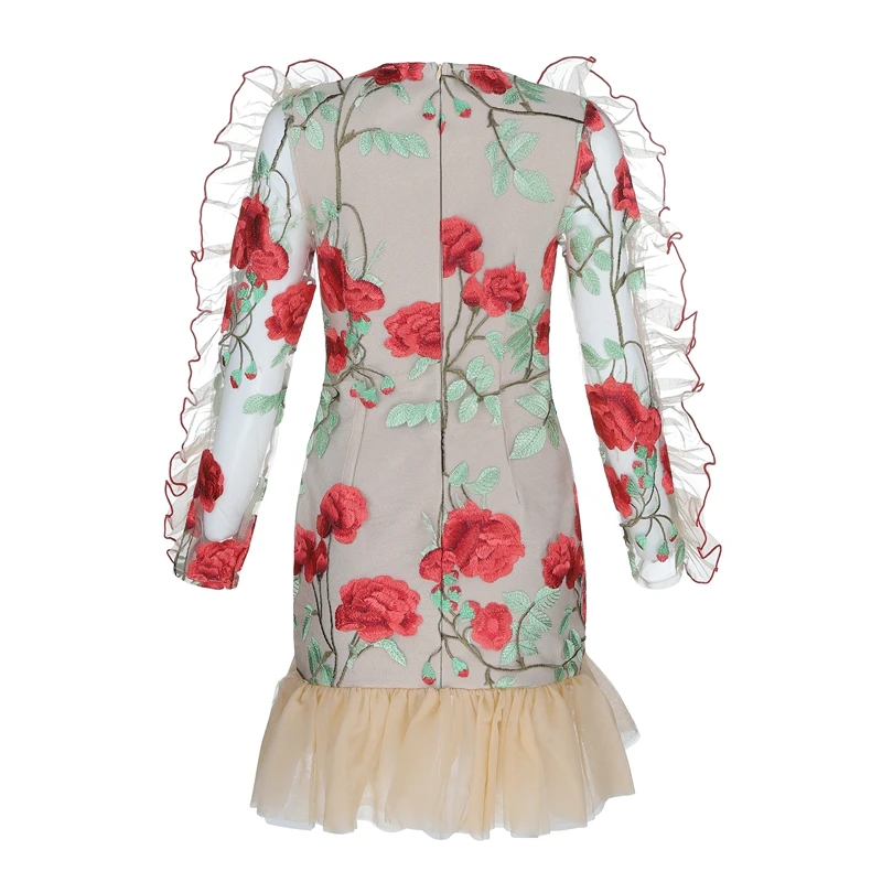 Bqueen новое женское сексуальное платье с v-образным вырезом с длинным рукавом-бабочкой, Цветочные Мини Вечерние Платье-футляр; Русалка