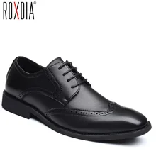 ROXDIA/мужские свадебные туфли размера плюс 39-48 Мужские модельные туфли из микрофибры мужские оксфорды на плоской подошве, официальная обувь в деловом стиле RXM093