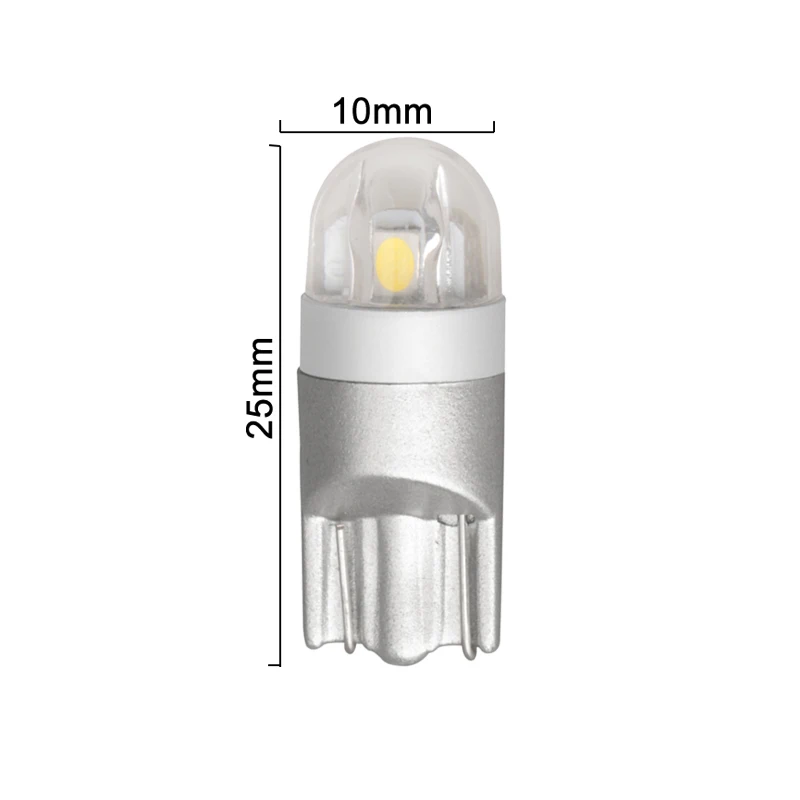 10x T10 W5W Автомобильный светодиодный Signa лампы Интерьер светильник 12В Супер яркий Авто/поворота для мотоцикла Купол Чтение багажник Чемодан Лампа Белый 2SMD