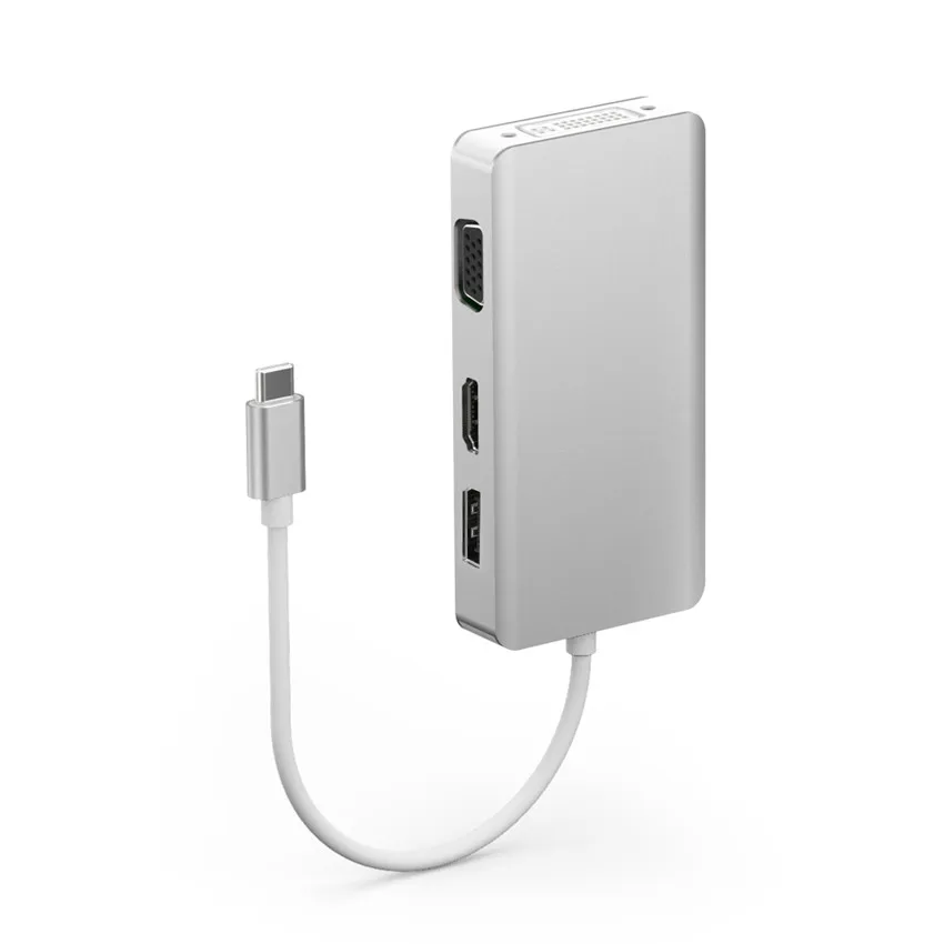 USB C концентратор HDMI DisplayPort 3840*2160 4K адаптер Тип C VGA DVI 1080P конвертер для Macbook Монитор Проектор
